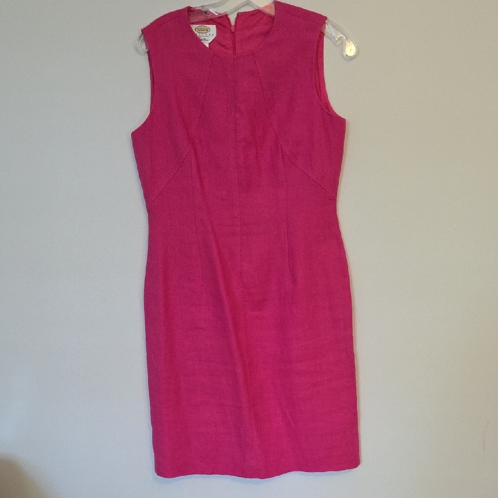 Talbots Fuchsia Sleeveless Midi Dress